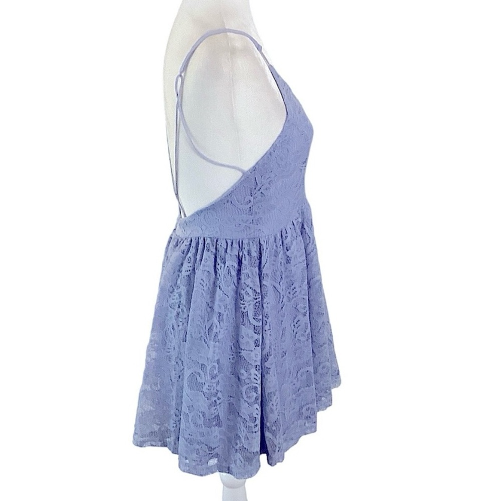 Sam Edelman Eventide Lace Dusty Blue Romper - Picture 7 of 10